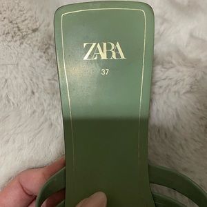 Zara green sandals